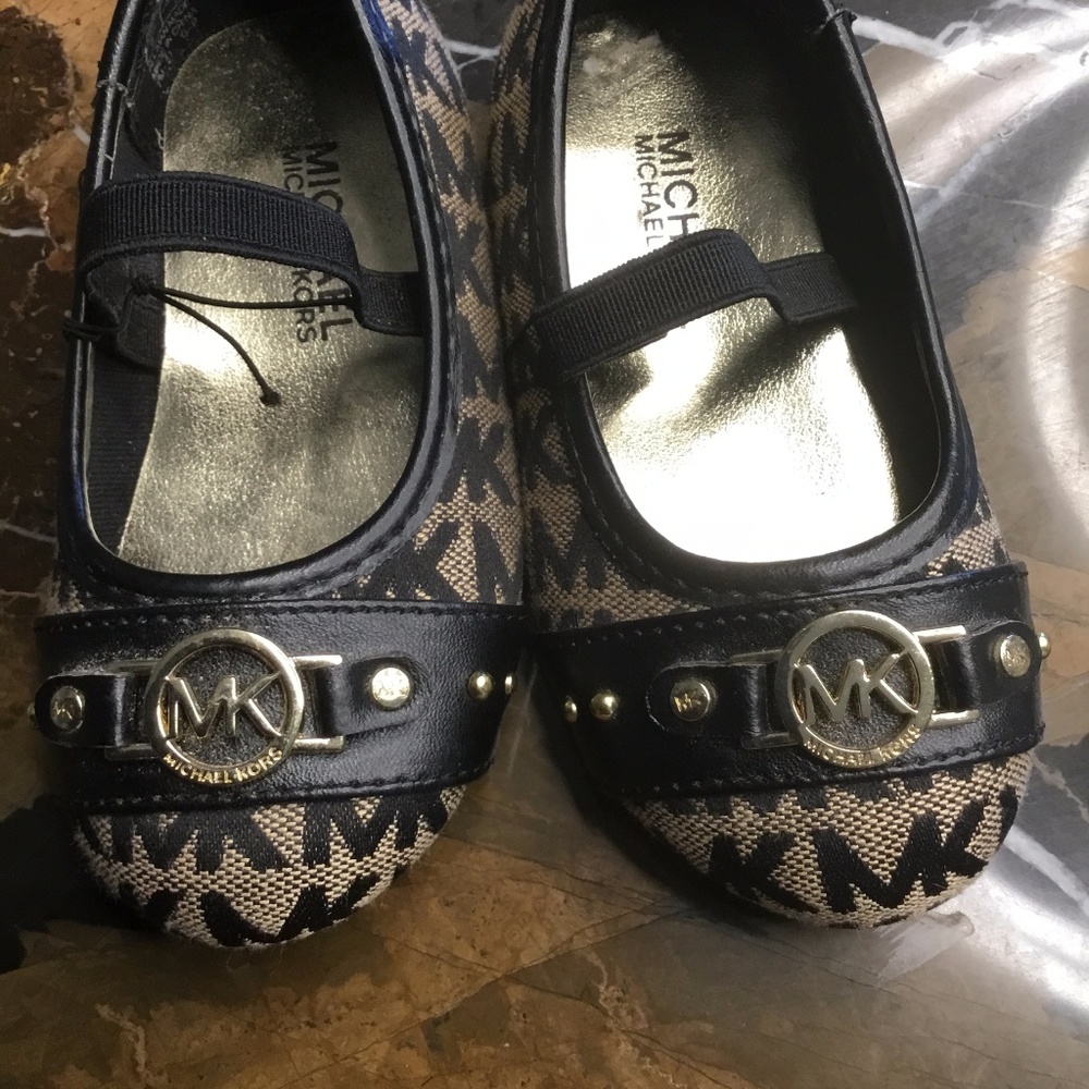 Girls Michael Kors Logo Flats